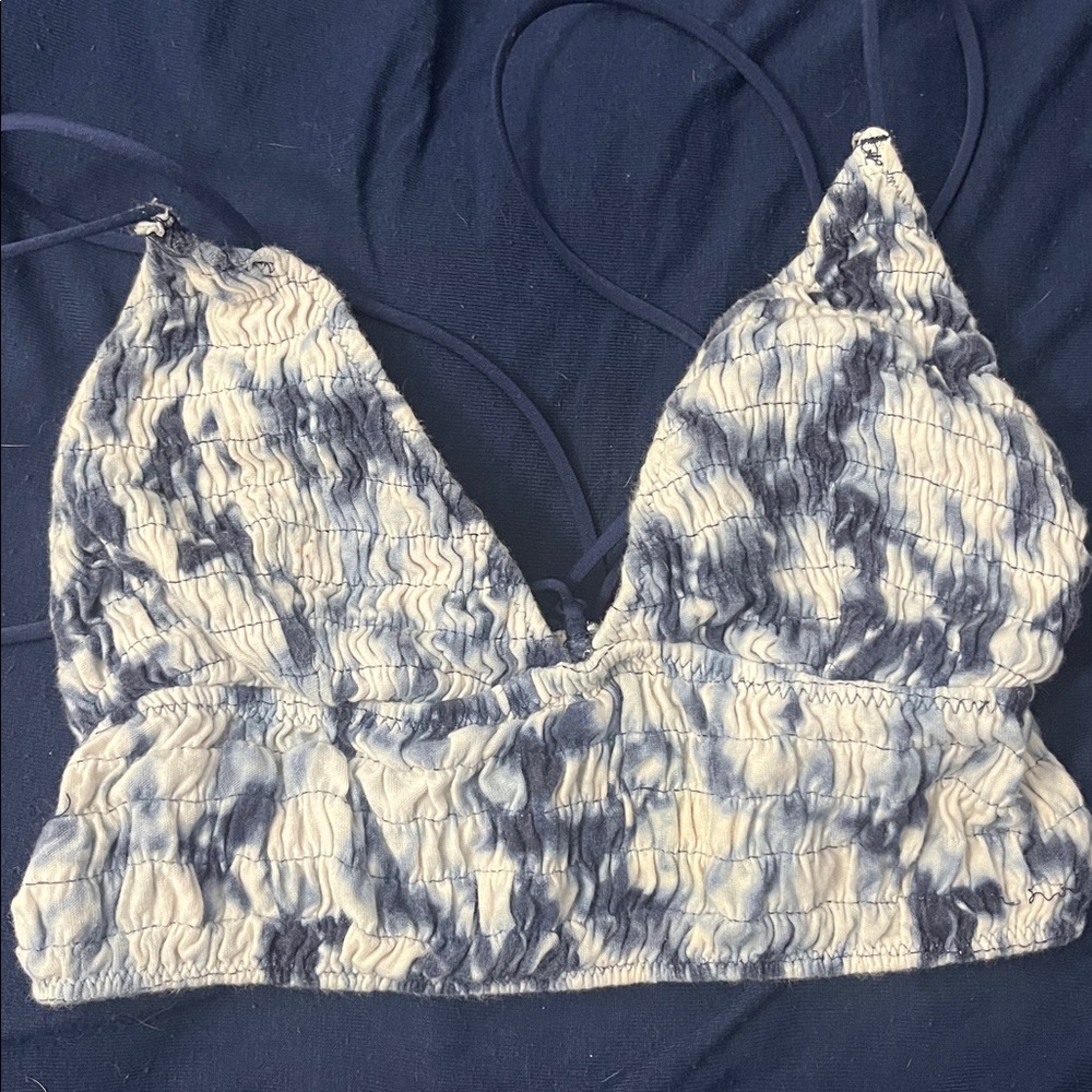 PINK Victoria's Secret Blue and White Bralette